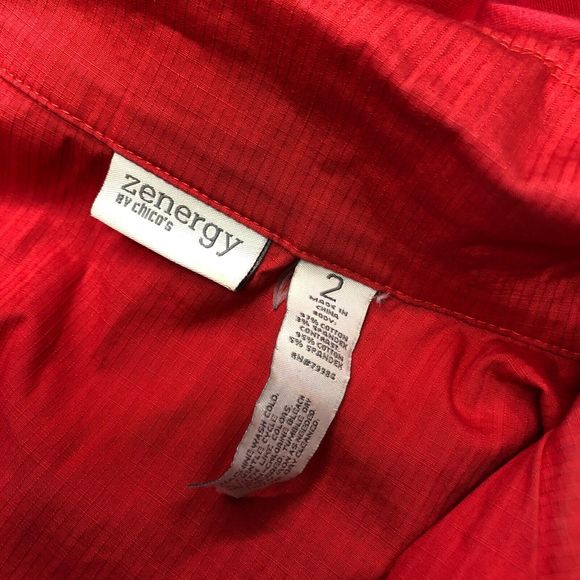 Zenergy by Chico's Women Full Zip Jacket Size 2 Red B241 -30 - Picture 14 of 16
